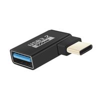 LinQ Adaptateur OTG USB femelle vers USB-C mâle Transfert 10 Gbps et charge Noir
