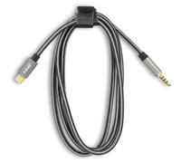 Câble Audio USB-C vers Jack 3.5mm 4 Broches Mâle Nylon Tressé 1.5m Gris