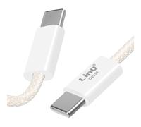 Câble USB-C vers USB-C 60W Charge et Synchronisation 2 mètres LinQ Blanc