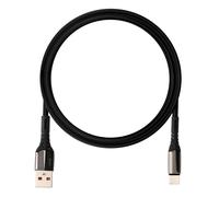Câble USB vers USB C Fast Charge 5A Synchronisation Nylon tressé 1m Noir