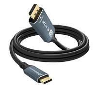 Câble Vidéo 8K USB type C vers DisplayPort Mâle Haute Résolution 1,8m Noir