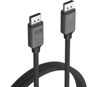 Linq Connects Câble DisplayPort vers DisplayPort Pro 8K/60Hz de 2m, pour écran/TV 8K, DisplayPort 8K (Mâle), 1.4 jusqu'à 8K/60Hz ou 4K/144Hz 32 Gbps, Câble tressé, Noir