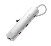 LINQ Connects Hub Multiport 6-en-1 Pro-C avec HDMI 4K et Ethernet - 10Gbps - Compatible avec Ordinateurs Portables et Tablettes