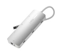 LINQ Connects Hub Multiport 8-en-1 Pro-C avec HDMI 4K, Ethernet et Lecteur de Cartes - 10Gbps - Compatible avec Ordinateurs Portables et Tablettes