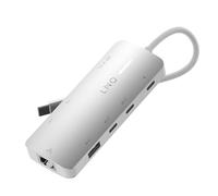 LINQ Connects Hub Multiport 8-en-1 Pro Studio-C avec PD, HDMI 8K et Ethernet 2.5GbE - 10Gbps - Compatible avec Ordinateurs Portables et Tablettes