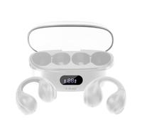 Écouteurs Bluetooth Conduction Aérienne Sans Fil Design Clip On Micro Blanc