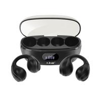 Écouteurs Bluetooth Conduction Aérienne Sans Fil Design Clip On Micro Noir