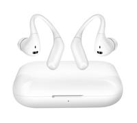 LinQ Écouteurs Bluetooth Crochet d'Oreille à Commande Tactiles Blanc