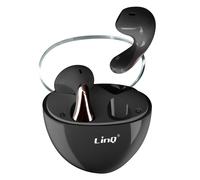LinQ Écouteurs Bluetooth Intra-auriculaires Design Goutte D'eau et Boîtier Noir