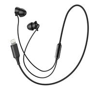 LinQ Écouteurs de Sommeil Filaires Lightning avec Microphone Noir