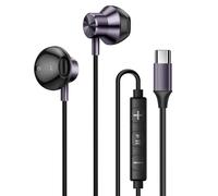 LinQ Écouteurs Intra USB-C Aimantés Musique et Appels Mains Libres Gris