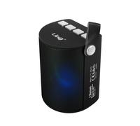 LinQ Enceinte Sans-fil Bluetooth LED Multicolore Radio FM Port USB micro SD Noir