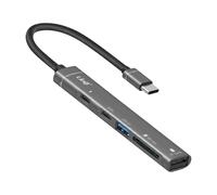 LinQ Hub USB-C 5 en 1 avec Lecteur SD / MicroSD / Ports USB / USB-C Noir