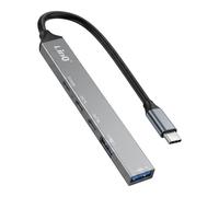 LinQ Hub USB-C 5 en 1 avec Ports USB / USB-C / Transfert 5 Gbps / PD 60W Gris