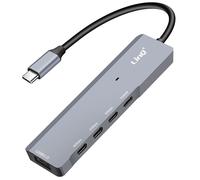 Hub USB-C OTG vers 3x USB C 5Gbps + USB 3.0 + USB C Power Delivery 60W Noir