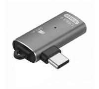 LinQ Lecteur Carte Micro SD / TF vers USB-C Coudé avec Port USB-A Gris