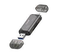 LinQ Lecteur de Cartes Mémoire SD / MicroSD Haute Vitesse USB-C et USB-A 5Gbps