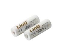 LinQ Lot de 2 Piles AA Lithium-Ion 1.5V 6000mWh Rechargeables USB-C Blanc