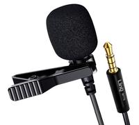LinQ Micro-cravate Jack 3.5mm avec Réduction de bruit Clip Rotatif 1.5m Noir