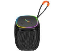 Mini Enceinte sans Fil Bluetooth 5W Étanche IPX6 avec Éclairage LED Noir