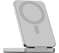 Linq - Stand de recharge sans fil/banque d'alimentation - 3-en-1, magnétique - 8000 mAh - 30.8 Wh - 20 Watt (USB-C) Argent