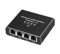LinQ Switch Ethernet avec 1 Entrée RJ45 vers 4 Sorties RJ45 Vitesse 1Gbps Noir