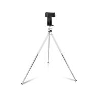 Trépied Bureau Smartphone Rotatif à 360° Pieds Extensibles Argent