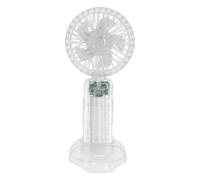 LinQ Ventilateur Portable 3 Vitesses avec Lumière Interne et Support Stable Transparent