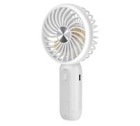 LinQ Ventilateur Portable Silencieux 3 Vitesses avec Batterie et Support Téléphone Blanc