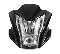 LinQianBhD Phares Avant Assemblage Pour Kawasaki Pour ER6N 2012 2013 2014 2015 Phare Avant De Moto Carénage Lampe Capot(Black)
