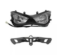 LinQianBhD Phares Avant Assemblage Pour Kawasaki Pour Ninja Pour ZX6R 2005 2006 Support Carénage Phare Avant Moto(With Bracket)