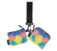 linqin Angry Teen Girls Lot de 2 porte-cartes amovibles avec poche zippée pour femmes et hommes, Adolescentes en colère, 1 size