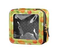 linqin Beauty Peach Cherry Mini trousse de maquillage transparente pour voyage, trousse de toilette de voyage pour voler, cerises de pêche, taille 1, Cerises Pêche Beauté, 1 size