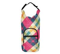 linqin Bouteille d'eau à motif damier prune avec sac de transport, étui de transport, bouteille d'eau, support de ceinture pour bouteilles de 50/61/81/1,2 l, Damiers prune, 1 size, Claasic