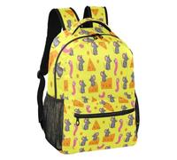 linqin Cheese Mouse Worms Sac à dos d'école multi-poches S, Vers de souris au fromage, S, Sac à dos