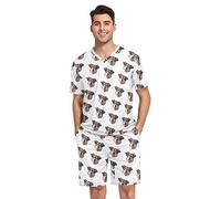 linqin Ensemble de pyjama personnalisé pour homme, pyjama avec photo imprimée sur le visage, ensemble de shorts pour petit ami, mari, vêtements de nuit amusants pour homme, Personnalisé, M