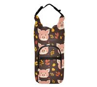 linqin Little Pig Faces Sac à dos fonctionnel avec cordon de serrage et porte-bouteille d'eau pour bouteilles de 50/61/81/1,2 l, Visages de petit cochon, 1 size, Claasic