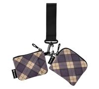 linqin Lot de 2 porte-cartes de visite avec fermeture éclair pour femme Violet Taille M, Violet moyen, 1 size