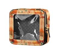 linqin Orange Sienna Orang-outans Jolie trousse de maquillage de voyage transparente pour articles de toilette Organiseur de maquillage portable pour femme, Orangs-outans orange de Sienne, 1 size