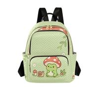 linqin Petit sac à dos avec fermeture éclair lisse, Escargot grenouille, Medium, Sac à dos tendance