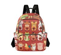 linqin Petit sac à dos avec sangle de bagage, Signes d'animaux lunaires, Medium, Sac à dos tendance | Résistant à l'usure, sports de plein air, signes d'animaux lunaires