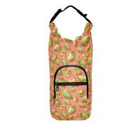 linqin Petit sac à dos mignon avec porte-bouteille d'eau pour économiser de l'espace - Étui de transport pour bouteilles d'eau de 50/61/81/1,2 l, Jolies feuilles vertes, 1 size, Claasic