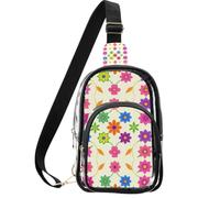 linqin Petit sac à main transparent pour femme avec poche arrière antivol cachée