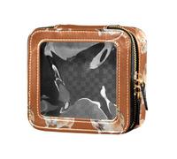 linqin Petite trousse de maquillage esthétique transparente en terre cuite pour sac à main, trousse de toilette, trousse de maquillage pour voyage, Hamster esthétique, 1 size