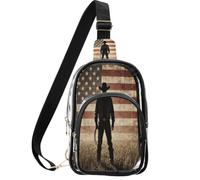 linqin Petits sacs à main transparents pour homme avec poche arrière cachée