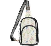 linqin Petits sacs à main transparents pour homme avec poche avant zippée