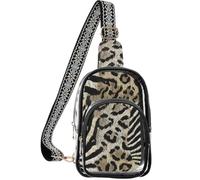 linqin Petits sacs à main transparents pour homme avec poche avant zippée