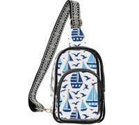 linqin Petits sacs à main transparents pour voyageurs en plein air avec rangement multi-poches