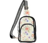 linqin Petits sacs à main transparents pour voyageurs en plein air avec rangement multi-poches