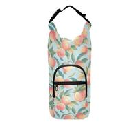 linqin Porte-bouteille d'eau rose bleu clair avec cordon de serrage avec poches et porte-bouteille d'eau pour randonnée convient aux bouteilles de 50,8/61/81/1,2/1,2 l, Pêches roses, bleu clair, 1